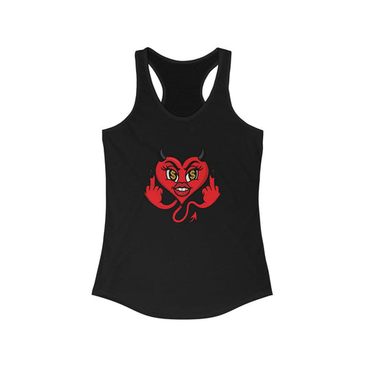 Devil Heart Racerback graphic Tank