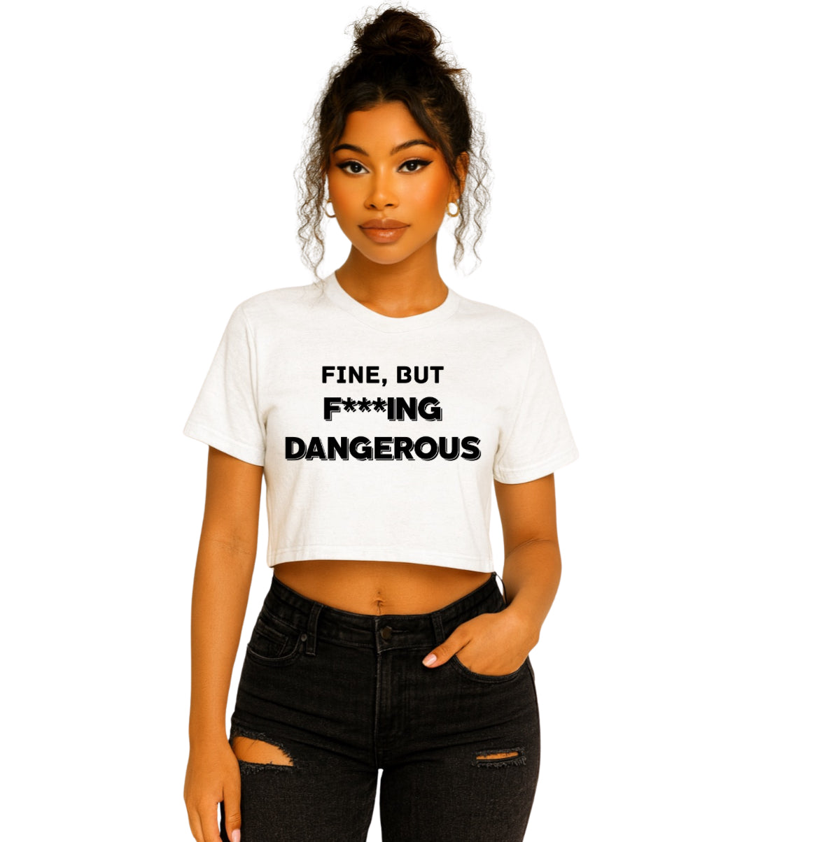 Fine, But Dangerous Graphic Crop Tee