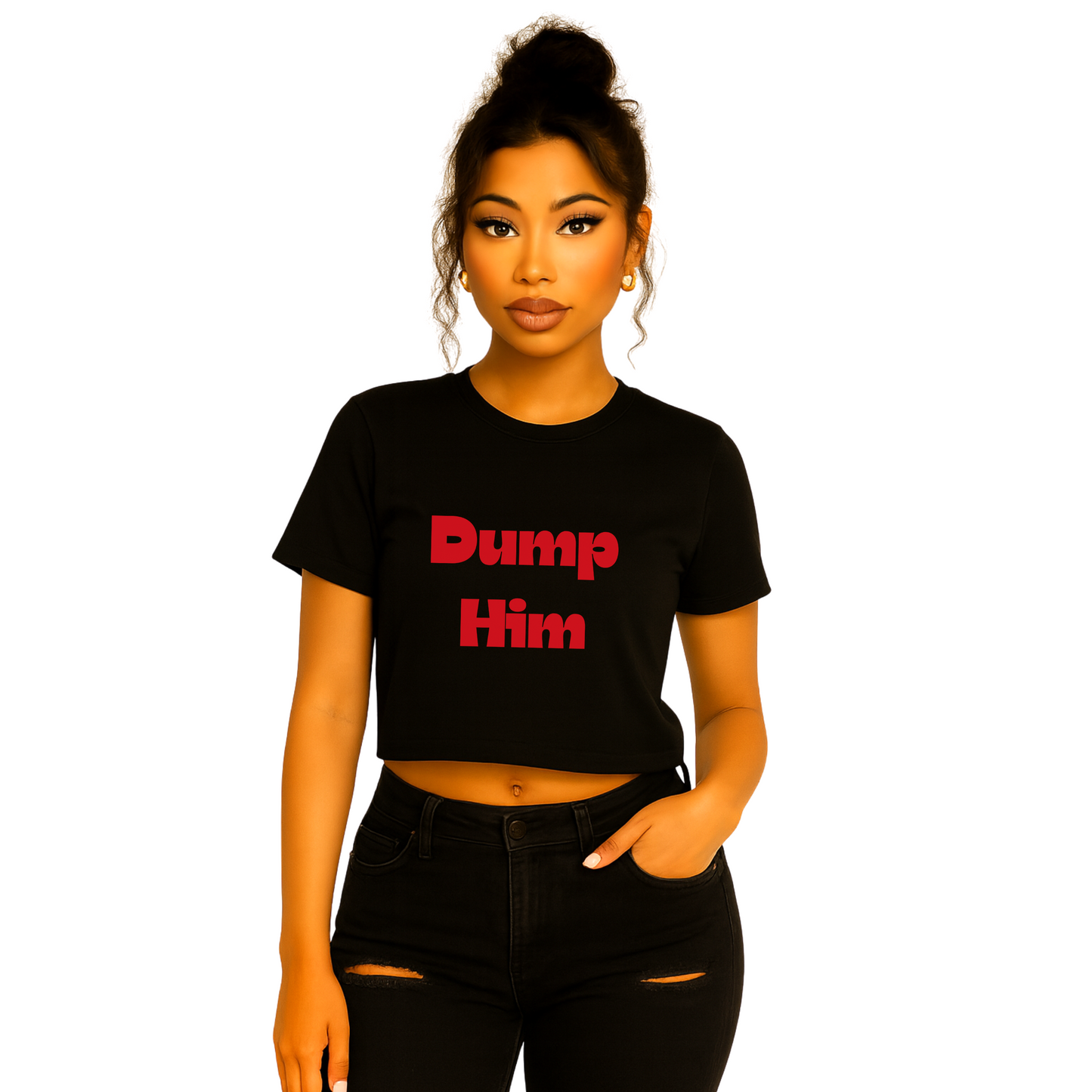 Girl Dump Him Crop Tee