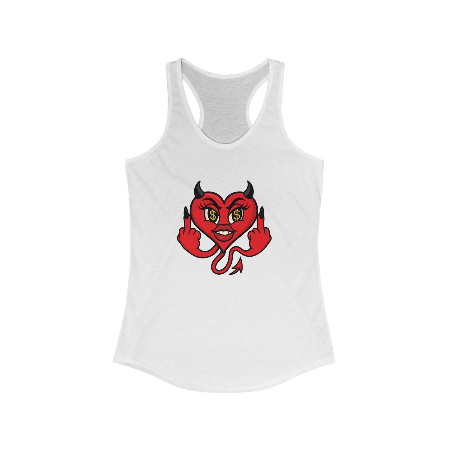 Devil Heart Racerback graphic Tank