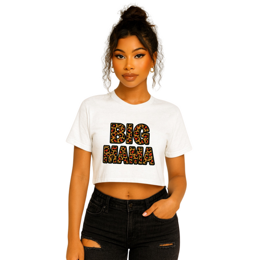 Big Mama Energy Leopard Crop