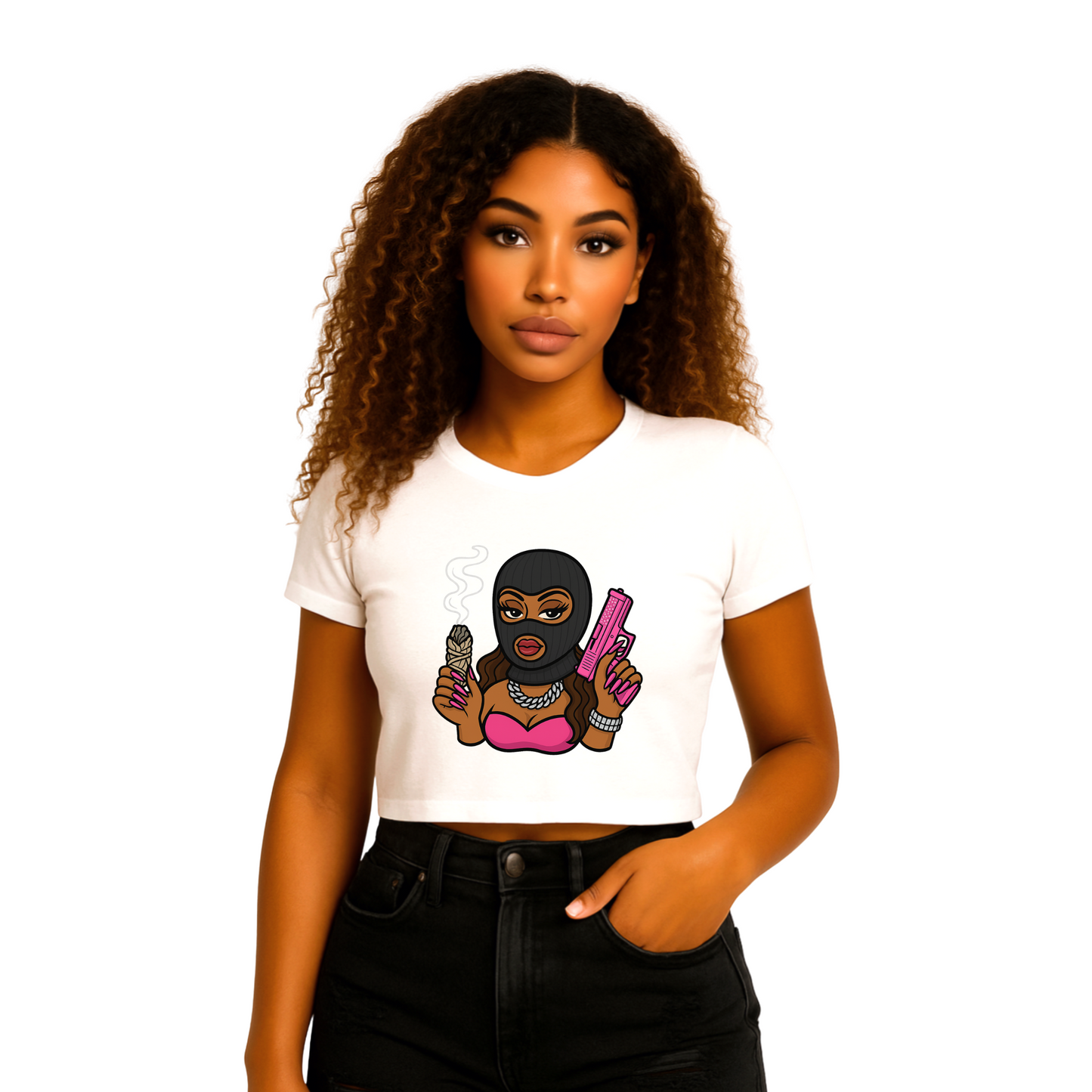 Pretty in Pink and Petty Crop Top