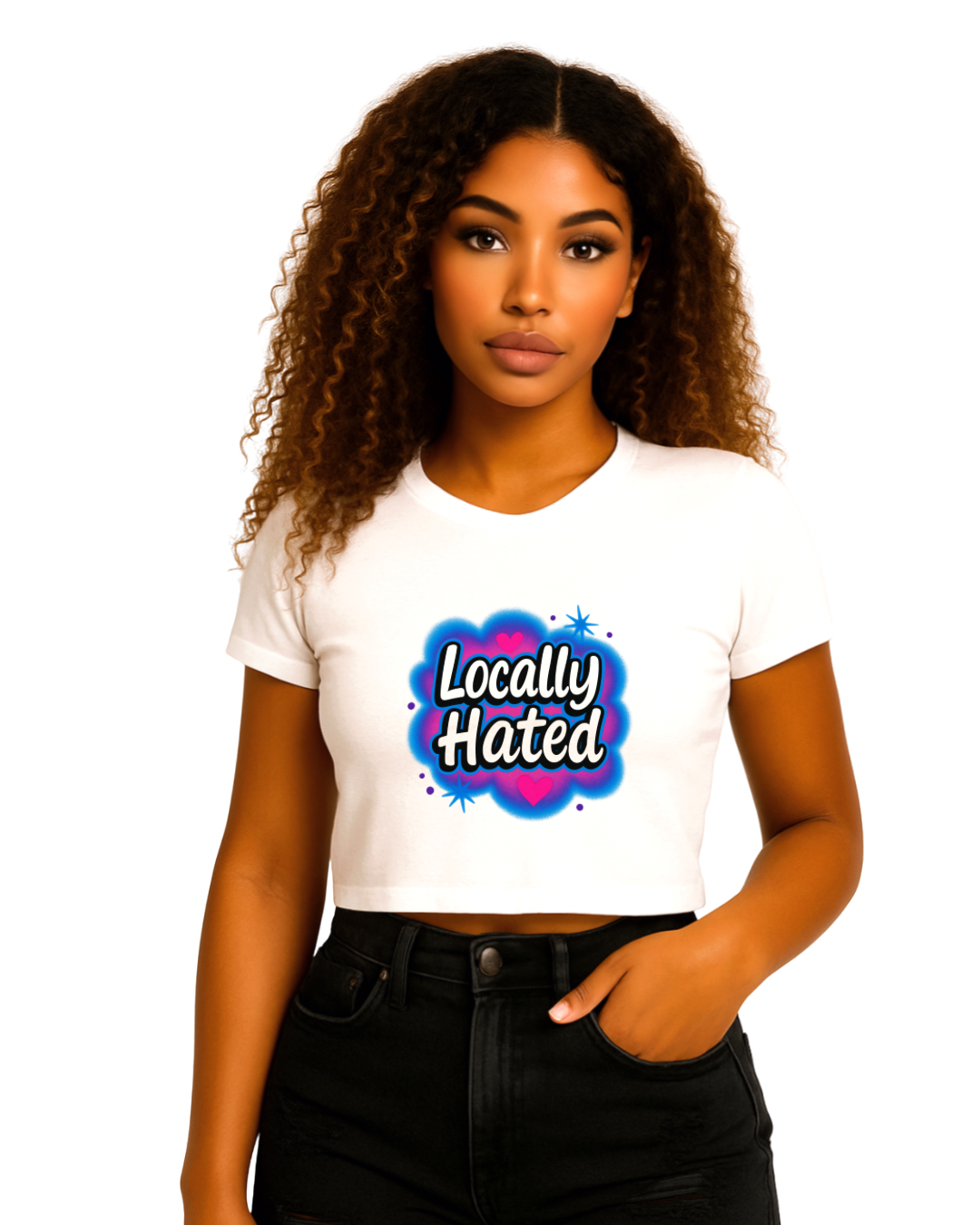 Locally Hated Graphic Crop Tee